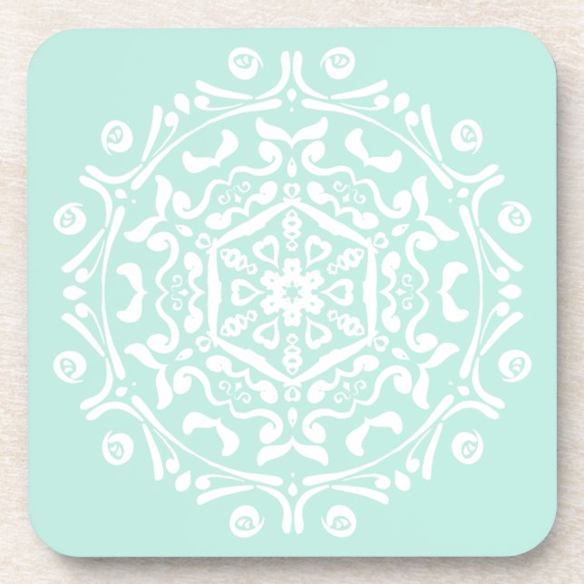 Dessous-de-verre Mandala en verre marin (Devant)