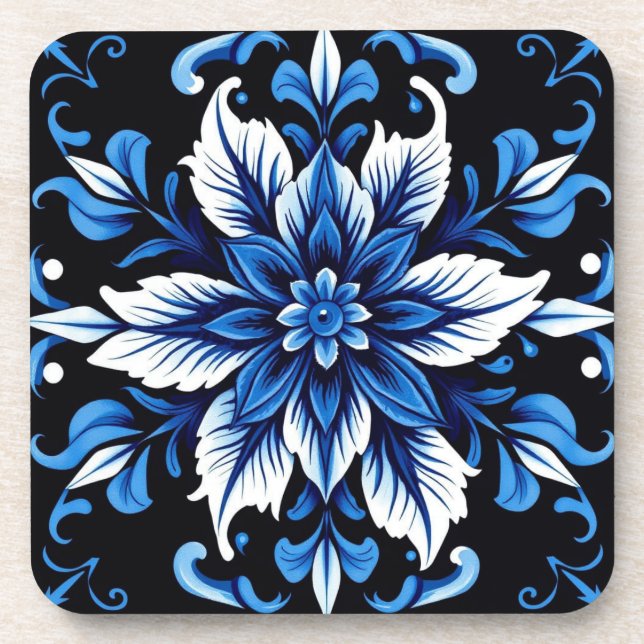 dessous de verre mandala saphir (Devant)