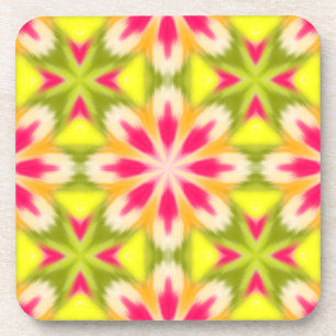 Dessous-de-verre Mandala Tie-Dye Rose Citron Jaune Orange
