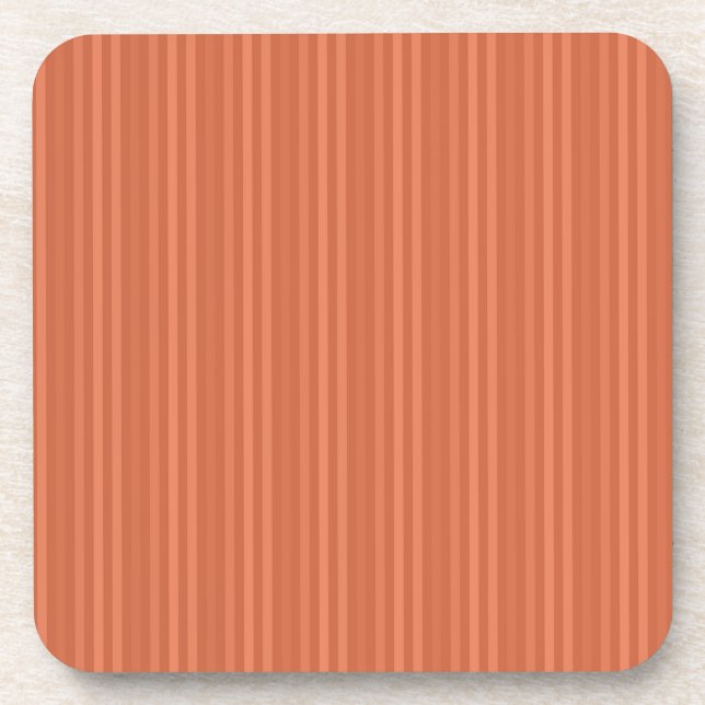Dessous-de-verre Mandarin Orange Vertical Stripes (Devant)