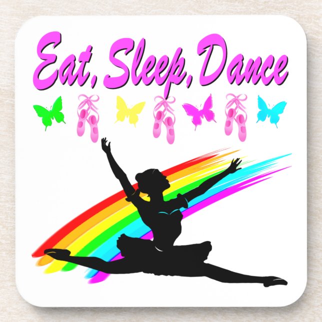 DESSOUS-DE-VERRE MANGER, DORMIR, DANSE BALLERINA DESIGN (Devant)