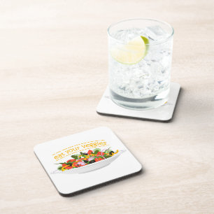 Dessous-de-verre Mangez vos Légumes Citer salade fraîche mélange bo