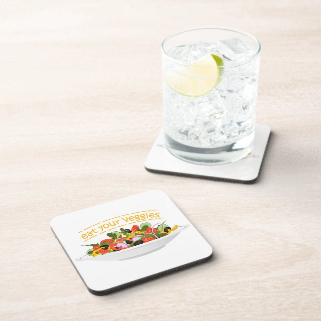 Dessous-de-verre Mangez vos Légumes Citer salade fraîche mélange bo (Côté Droit)