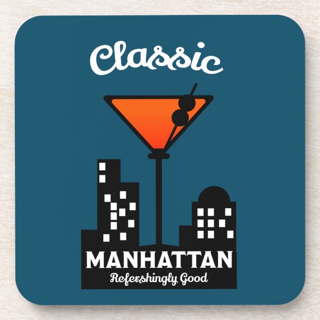 Dessous-de-verre Manhattan Cocktail Wall Art (Devant)