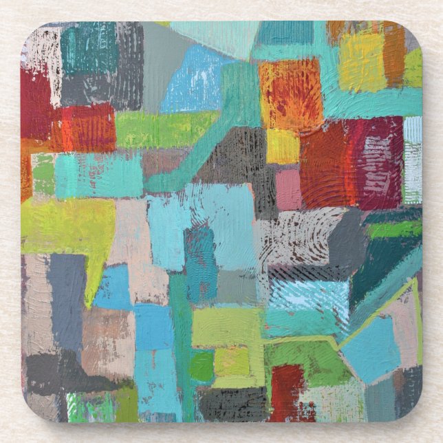 Dessous-de-verre Manteau de beaucoup de couleurs Ensemble de 6 Dess (Devant)