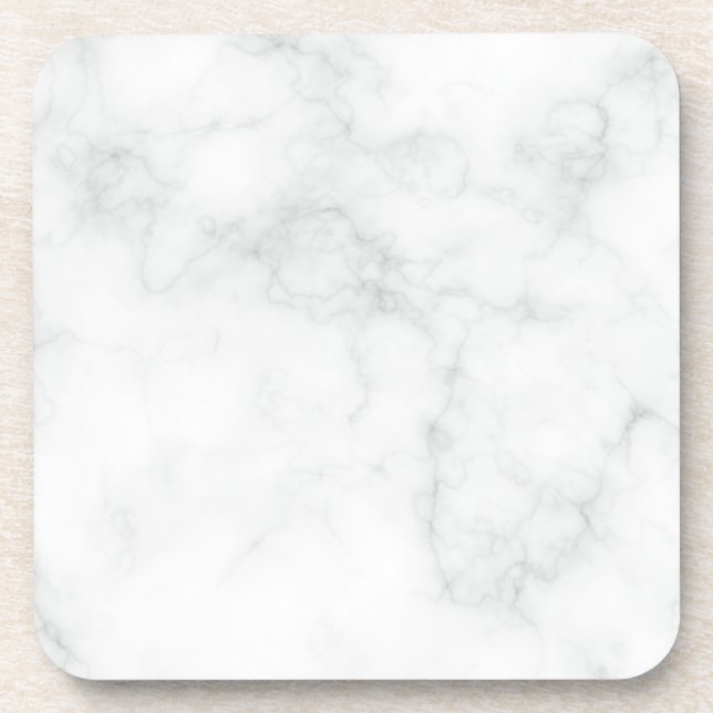 Dessous-de-verre Marbre Blanc Moderne (Devant)