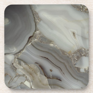 Dessous-de-verre Marbre Gris avec Veine d'Or