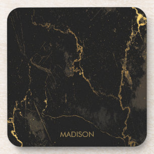 Dessous-de-verre Marbre noir d'or