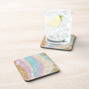 Dessous-de-verre Marbre super Frottes Pastel Coeur Timbres