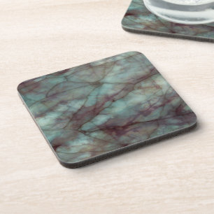 Dessous-de-verre Marbre turquoise bleu et violet