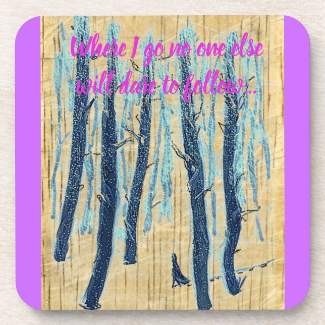 Dessous-de-verre Marcher À Travers La Forêt De Neige (Devant)