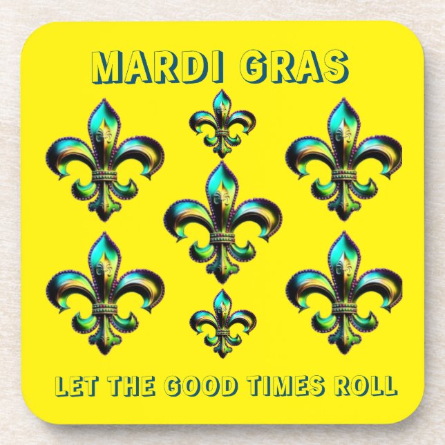 Dessous-de-verre Mardi Gras Fleur De Lis (Devant)