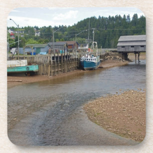 Dessous-de-verre Marée basse à la baie de Fundy à St. Martins, Nouv