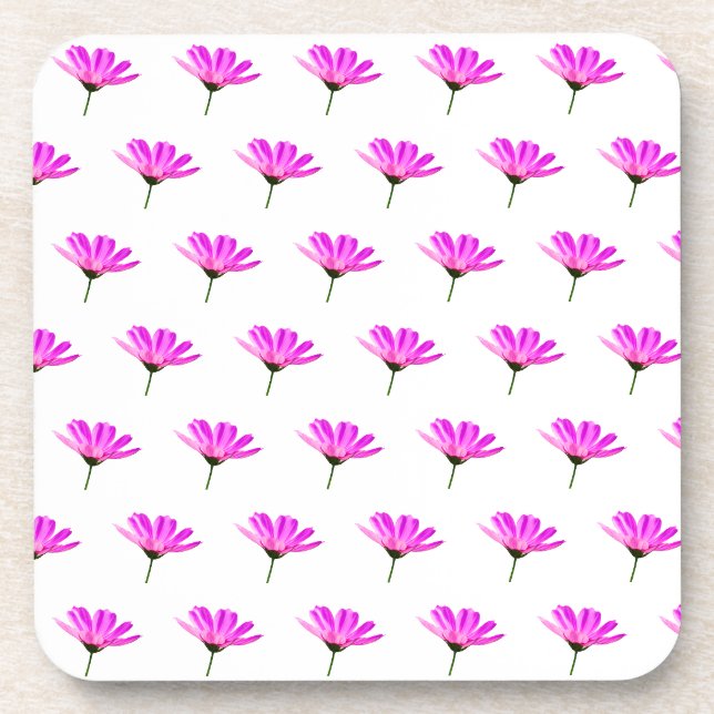 Dessous-de-verre Marguerite rose  (Devant)