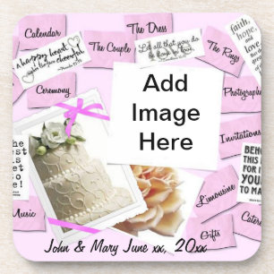 Dessous de verre mariage