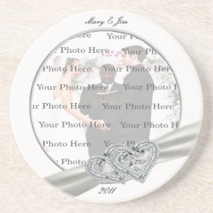 Dessous de verre Mariage blanc Diamond Hearts