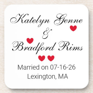 Dessous-de-verre Mariage de lettres élégantes