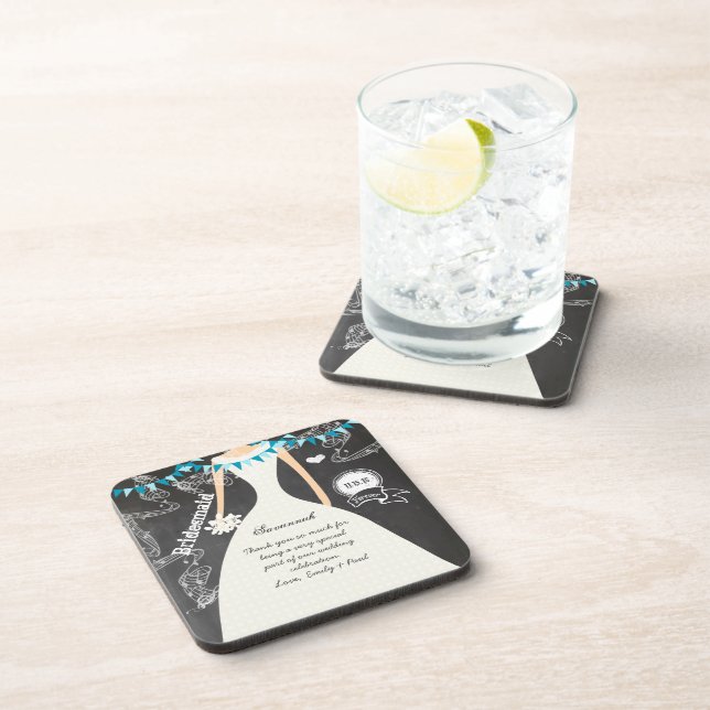 Dessous de verre Mariage de mariée et de mariée en (Côté Droit)