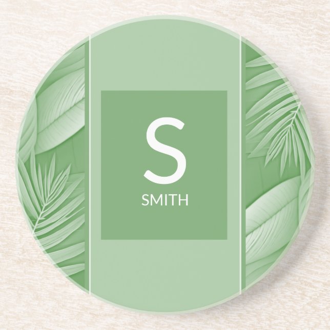 Dessous de verre mariage de monogramme de couple (Devant)