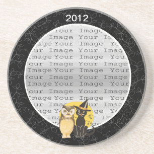 Dessous de verre Mariage d'Halloween Chat & Owl