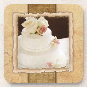 Dessous-de-verre Mariage Gâteau Vintage