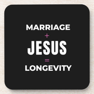Dessous-de-verre Mariage + Jésus = Longévité