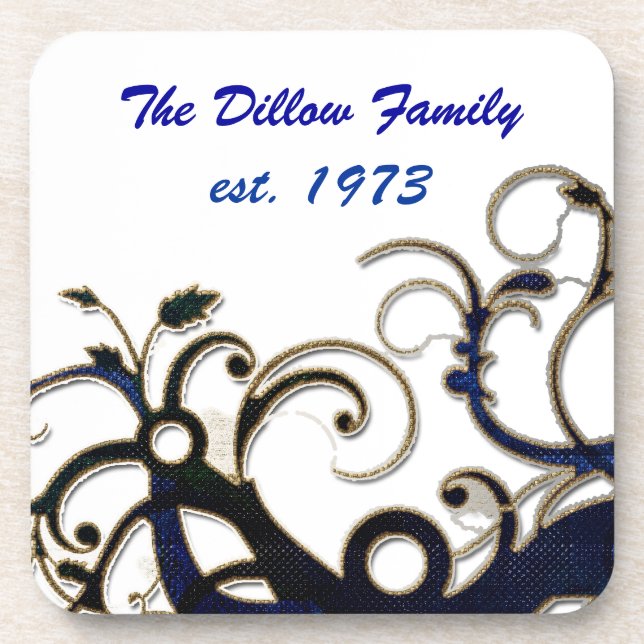 Dessous-de-verre Mariage ou anniversaire Favoriser le Modèle Dessou (Devant)