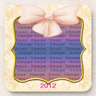 Dessous de verre Mariages de Bow rose