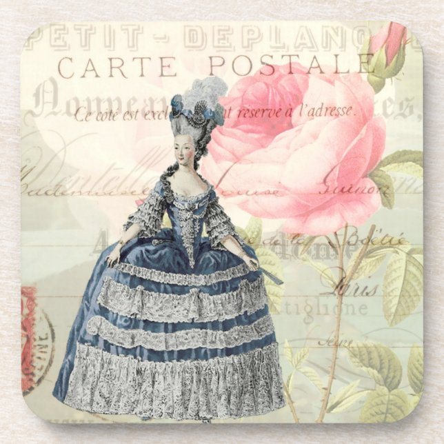 Dessous-de-verre Marie Antoinette French Accent Coasters Set (Devant)