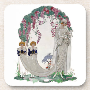Dessous-de-verre Mariée Vintage Art Déco