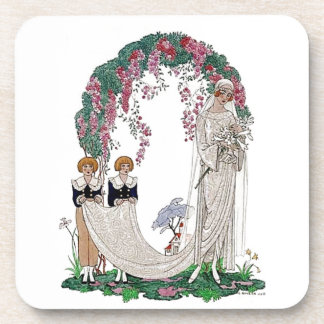 Dessous-de-verre Mariée Vintage Art Déco