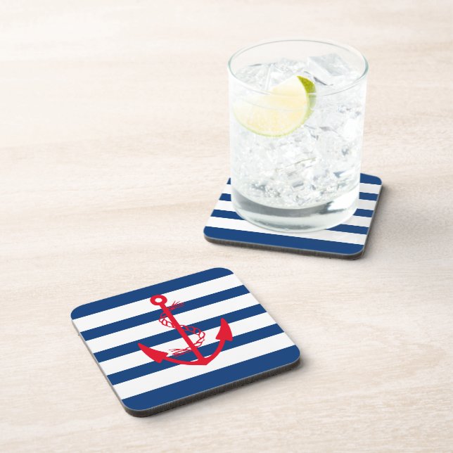 Dessous-de-verre Maritime Anchor Coaster Set (Côté Droit)