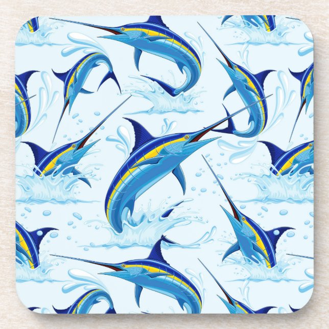 Dessous-de-verre Marlin Bleu Jaillissant de l'Océan (Devant)