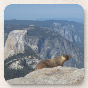 Dessous-de-verre Marmotte surplombant la Demi-Dôme de nuages Repos