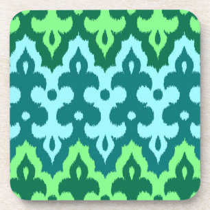 Dessous-de-verre Marocaine Ikat Damask, Turquoise & Jade Green