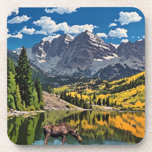 Dessous-de-verre Maroon bells (Devant)
