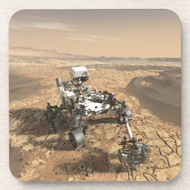 Dessous-de-verre Mars 2020 Rover Sur La Surface De Mars. (Devant)
