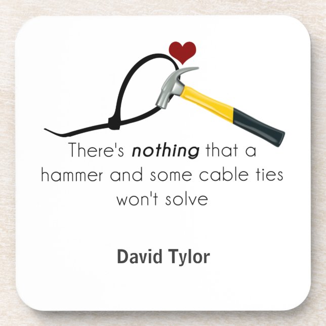 Dessous-de-verre Marteau et zap-strap (Devant)