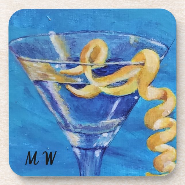 Dessous-de-verre Martini Lemon Twist (Devant)