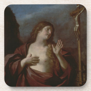 Dessous-de-verre Mary Magdalene dans la pénitence (huile sur la