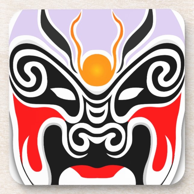 Dessous-de-verre Masque de dragon tribal (Devant)