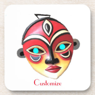 Dessous-de-verre Masque de visage de fille africaine Thunder_Cove
