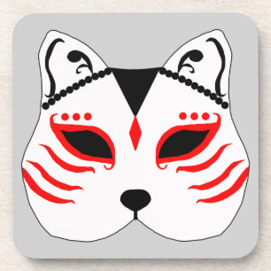 Dessous-de-verre Masque japonais de chat