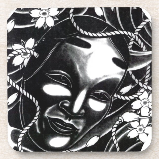 Dessous-de-verre Masque Kabuki Oni (Devant)