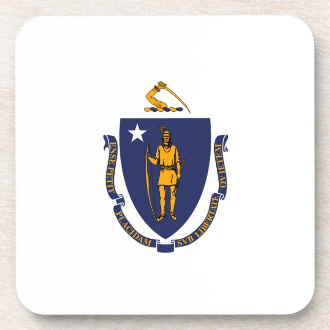 Dessous-de-verre Massachusetts State Flag Design (Devant)