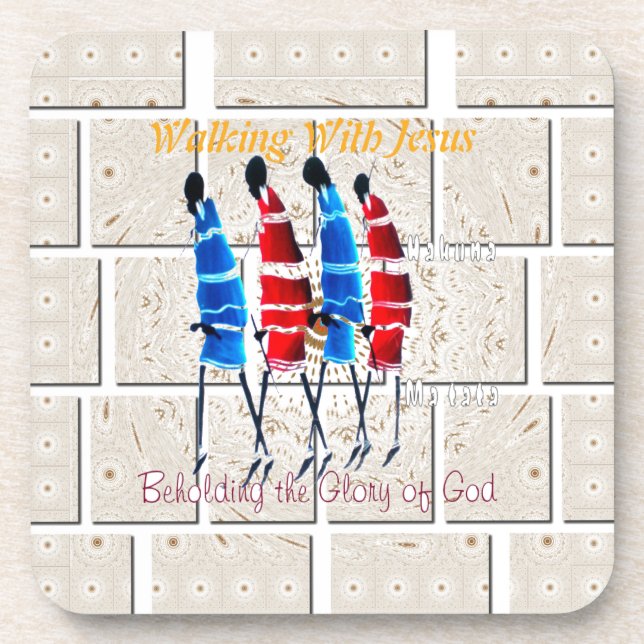 Dessous-de-verre Massai Morans art chrétien Imprimer (Devant)