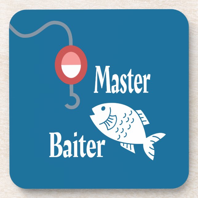 Dessous-de-verre Master Baiter Pêche Amusante Nouveauté Poisson Pla (Devant)