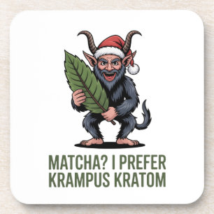 Dessous-de-verre Matcha ? Je préfère Krampus Kratom Noël drôle 