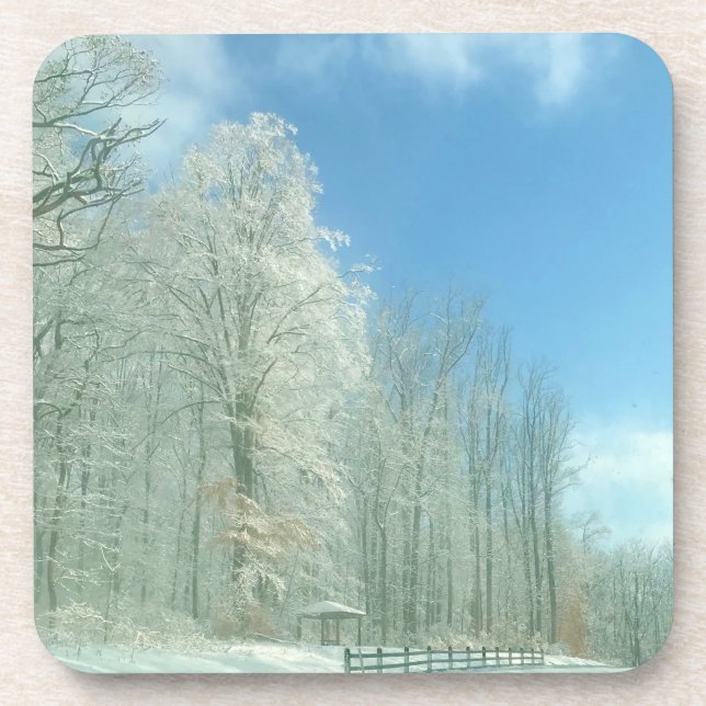 Dessous-de-verre matin d'hiver (Devant)
