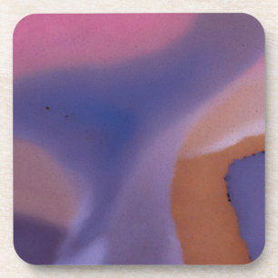 Dessous-de-verre “Mauve Mirage Flow” – Abstrait Rose Bleu Pêche